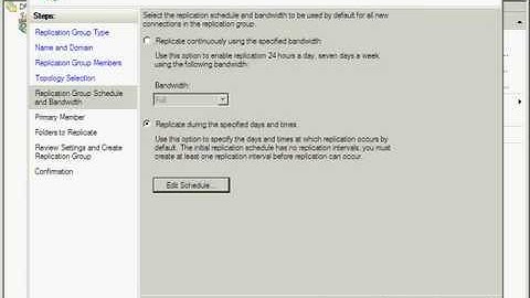 how to configure dfs full mesh in server 2008