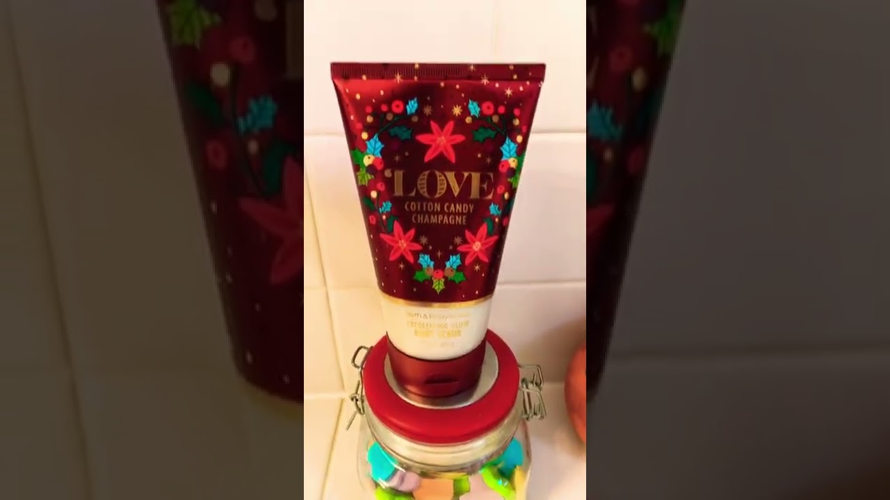 Bath&bodyworks cotton candy champagne exfoliating glow scrub ❤️🥰🌹🌺