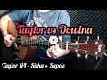 Taylor vs dowina acoustic guitars shootout  sitka vs dolomite  sapele vs macassar ebony