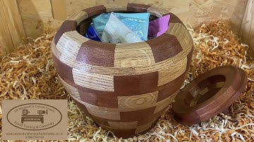 Woodturning hollow and shape a large, segmented, lidded sweet jar using my Carbide Chisels Part 6