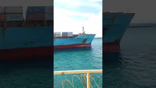 Maersk Container Ship Undocking  #unberthing #timelapse.