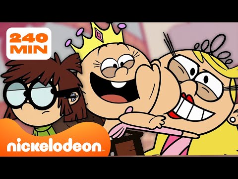 Loud House | Mega Compilação das Irmãs de Loud House | 4 Horas de Melhores Momentos | Nickelodeon