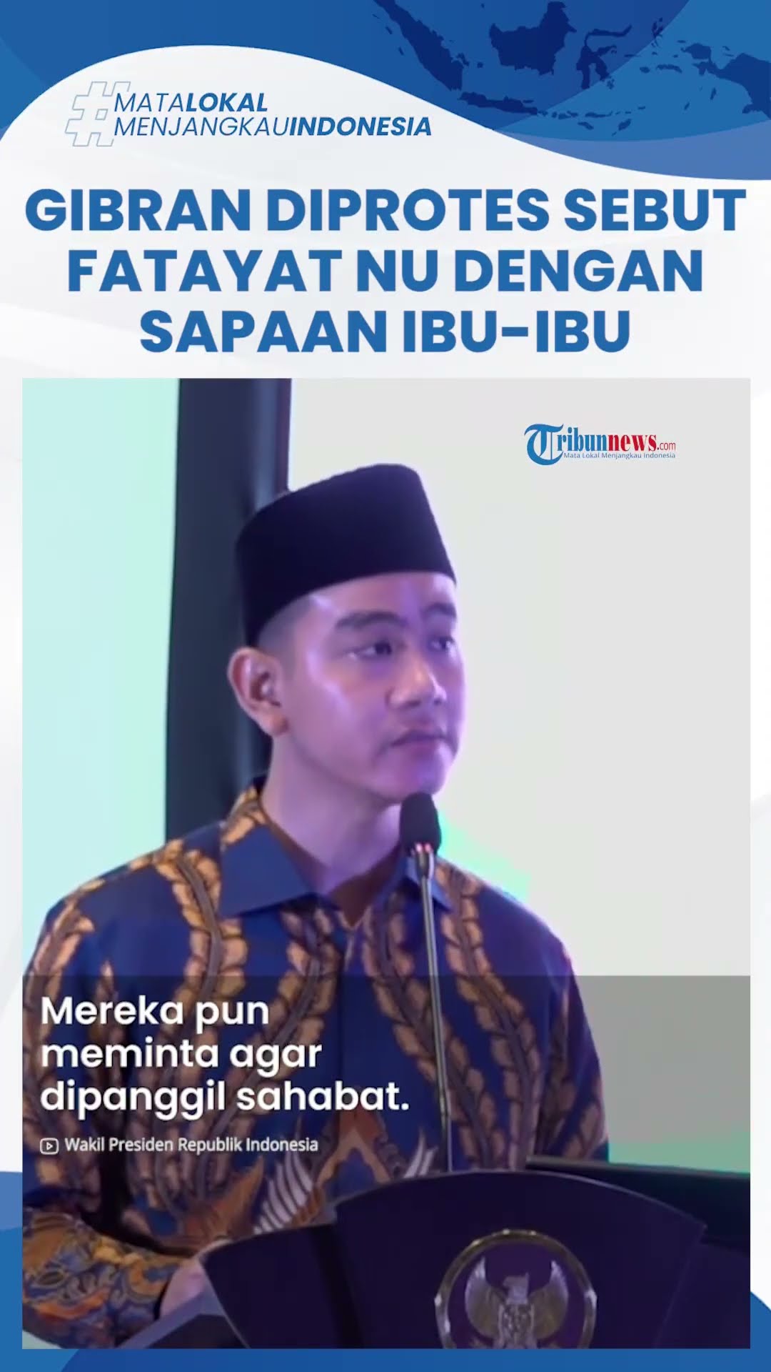 Gibran Diprotes saat Pidato di Konferensi Fatayat NU, Imbas Panggil Pemudi NU dengan Sapaan Ibu-ibu