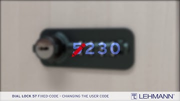 DIAL LOCK 57 Fixcode - changing the user code