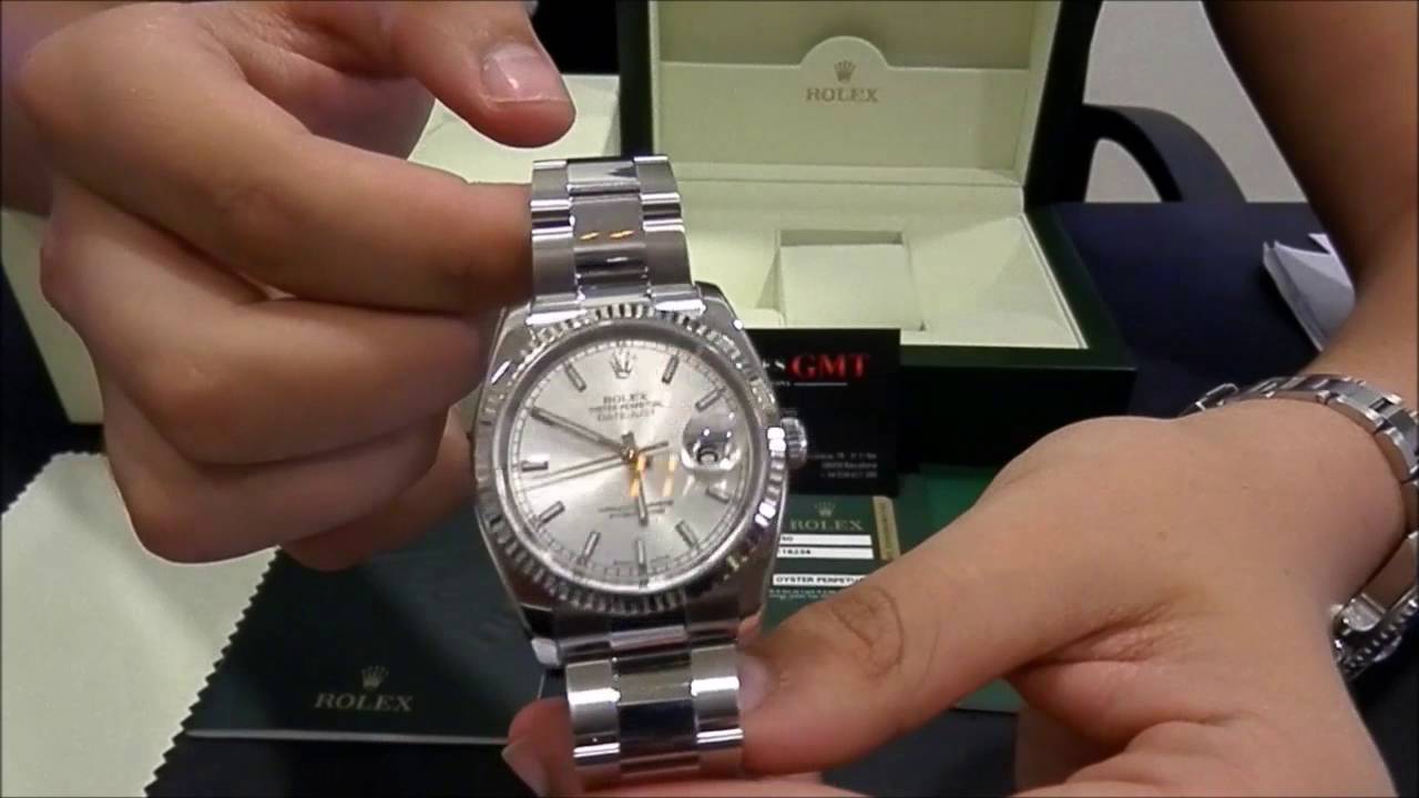 rolex datejust 36 silver