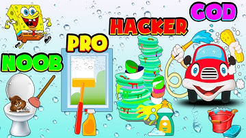 NOOB vs PRO vs HACKER vs GOD - Deep Clean Inc.3D. All Levels