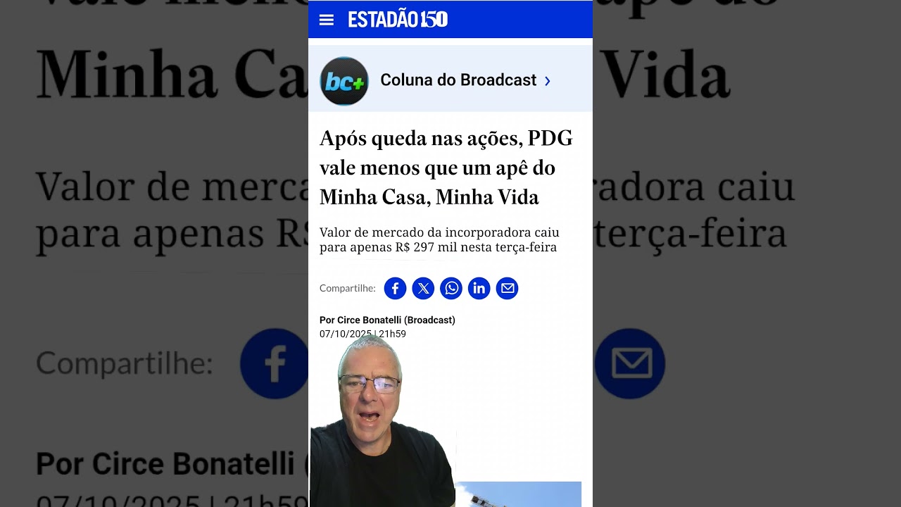 PDG (PDGR3) vale menos que um AP do minha casa minha vida!