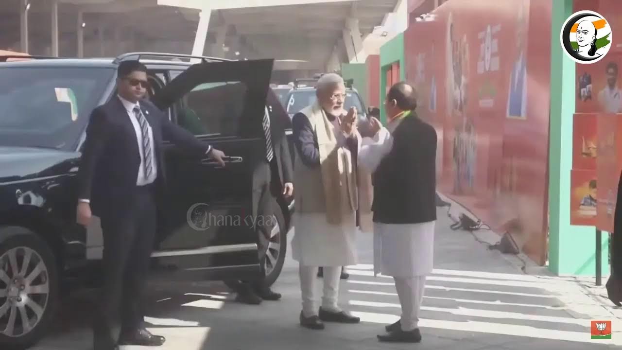 🔴LIVE : PM Narendra Modi arrives for BJP National Office Bearers meeting at Bharat Mandapam