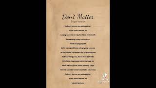 Dont Matter Tropa Version