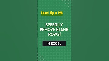 A Must-Know Excel Trick: Speedily Remove Blank Rows! #short #exceltips #exceltricks