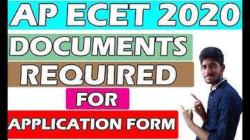 AP ECET 2020 || DOCUMENTS REQUIRED FOR APPLICATION FORM || 2020 || BSD || TELUGU TECH