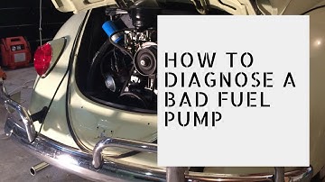 Diagnosing a Faulty VW Fuel Pump