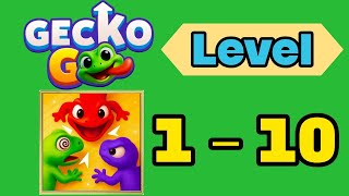 Gecko go level 1 - 10 solution walkthrough gameplay 