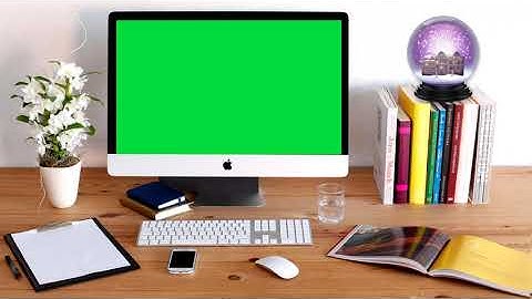 Computer green screen Desktop | Green Screen Chroma Key Computer HD no copyright | askSA Tech