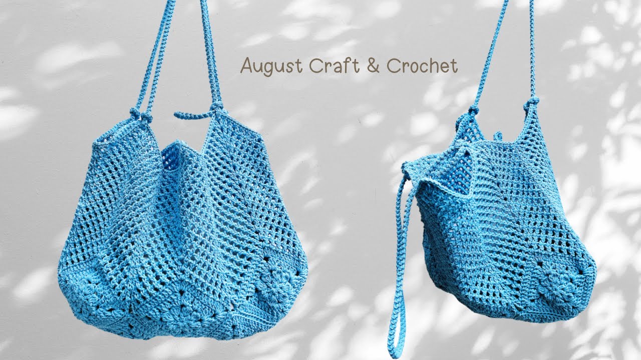 【Raucohouse】Roti crochet net shoulder bag It's very easy with this shoulder bag. How to Crochet bucket
