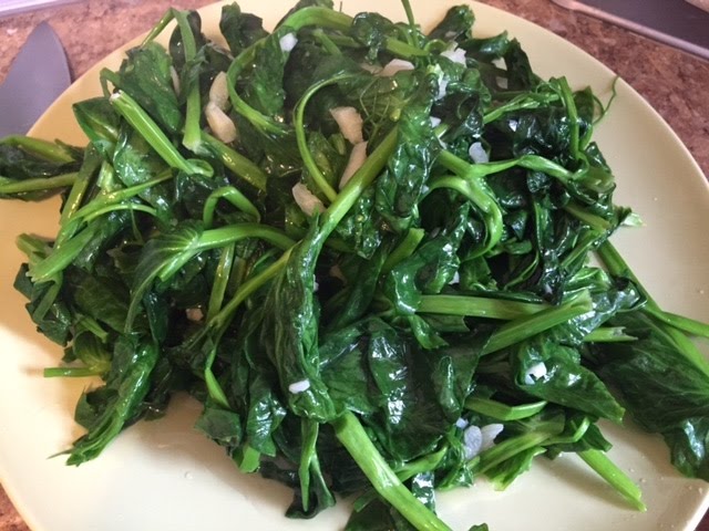 How to Cook Stir-Fried Pea Shoots with Garlic in Under 5 Min! - Easy Chinese Recipe class=