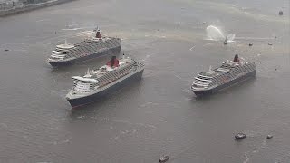 Magic on the Mersey - three famous ships unite
