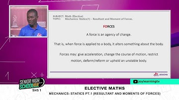 SHS 1 - Elective Maths -  Statistics - Part 1