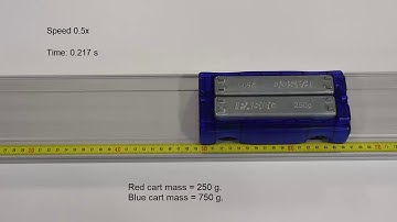 Momentum Demonstration: Elastic Collision with Unequal Masses 2