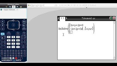 Solving 3 x 3 Systems on the Nspire
