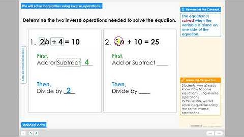 Lesson 3.8 - Solve Inequalities - Both Inverses (Activate Prior Knowledge)