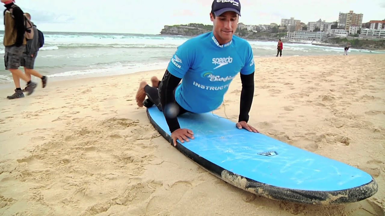 Surf lesson with coach Tim Boulenger Bondi Beach Lets Go Surfing