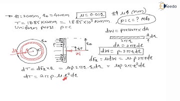 Mastering the Numerical21: Single plate clutch | Design of Brakes and Clutches | GATE Machine Design