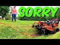 CUSTOMER CAME HOME AT THE WRONG TIME - WE WILL FIX ALL THE DAMAGE TO THE LAWN!