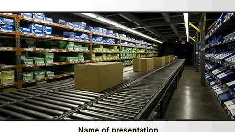Automated Warehouse PowerPoint Template by PoweredTemplate.com