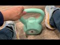 Strengthen ankle exercise with kettle bell
