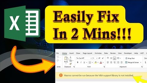 Macros Cannot Be Run Because the VBA Support Library Is Not Installed: Fixed! | Excel Tech & Tricks