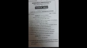 Bsc Distributed system previous question papers 2020,2019,2018