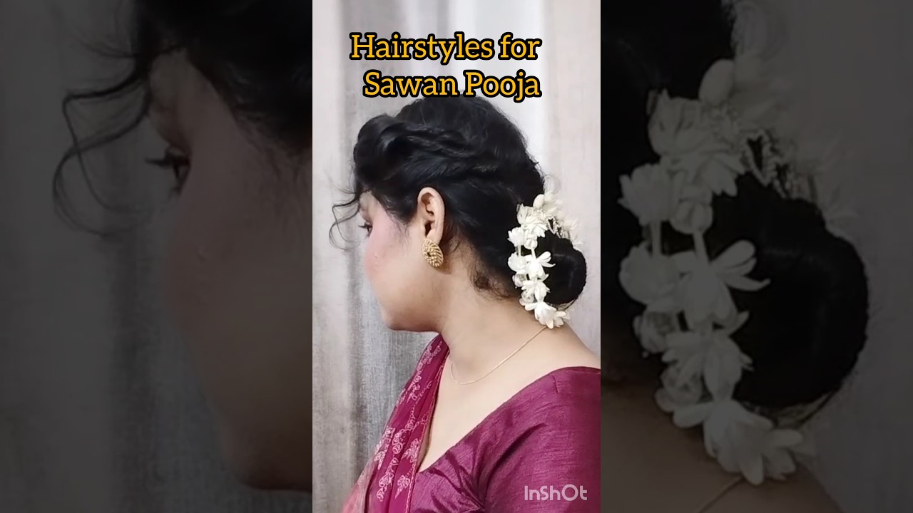 Different & Easy Jasmine Hairstyles| Mullapoo Hairstyles| Onam 2019 | Onam  Hairstyles In An Easy Way - YouTube