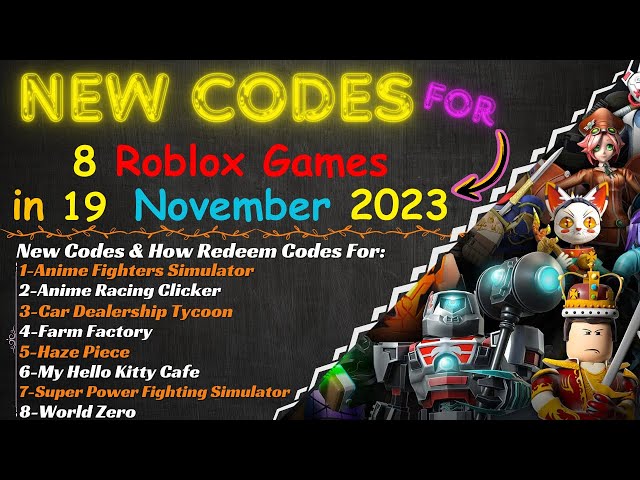 New Codes For 11 Roblox Games In 11th, December 2023 #roblox #robloxcodes  #december2023 