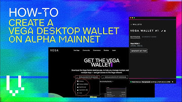 How to Create a Vega Desktop Wallet on Alpha Mainnet
