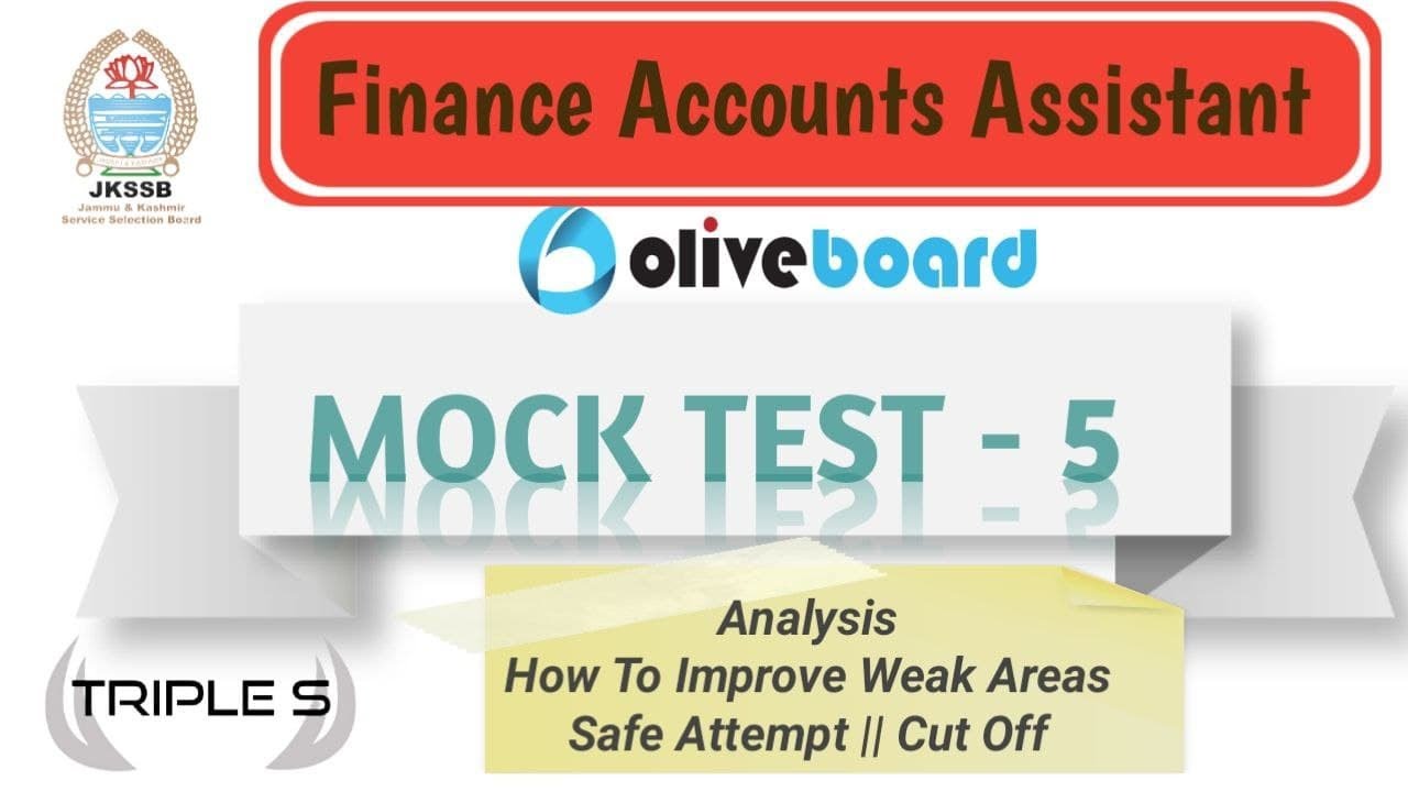 Finance Accounts Assistant Mock Test 5 Analysis Change In Strategy 