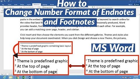 How to Change Number Format of Endnotes or Footnotes in MS Word | Changing Number Format of Endnote