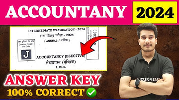 12th Accountancy Answer key 2024 | Accountancy Class 12 Question paper 2024 Solution | Edu Aditya