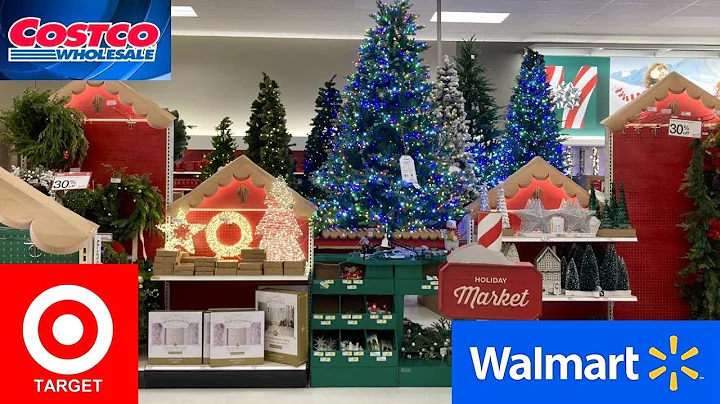 TARGET WALMART COSTCO CHRISTMAS DECORATIONS TREES DECOR SHOP WITH ME SHOPPING STORE WALK THROUGH