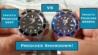 Invicta Prodiver Comparisson- 9937 vs 8929OB