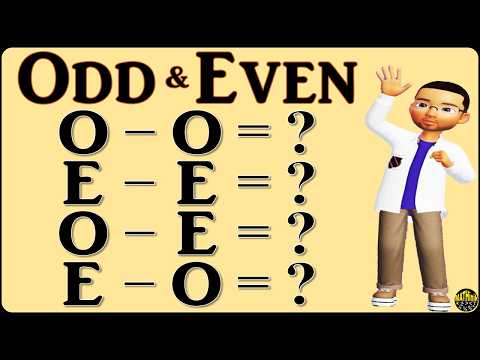 Subtraction Property of Odd and Even Numbers. Tinagalog ni Coach Mike.