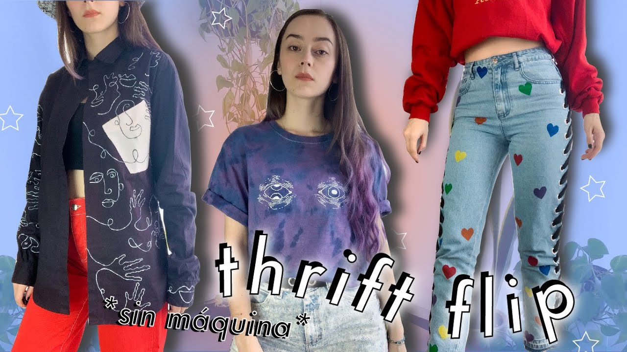 Renovando mi ropa sin máquina de coser *Thrift flip muy fácil*
