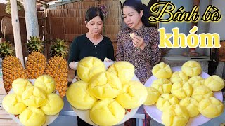 Bánh bò khóm nghe lạ mà quen với công thức bột đơn giản dễ làm