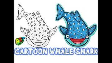 How to Draw a CARTOON WHALE SHARK