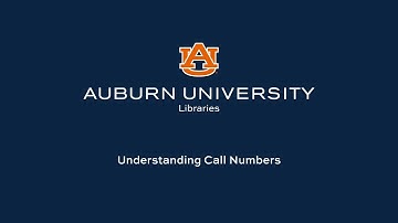 Understanding Call Numbers