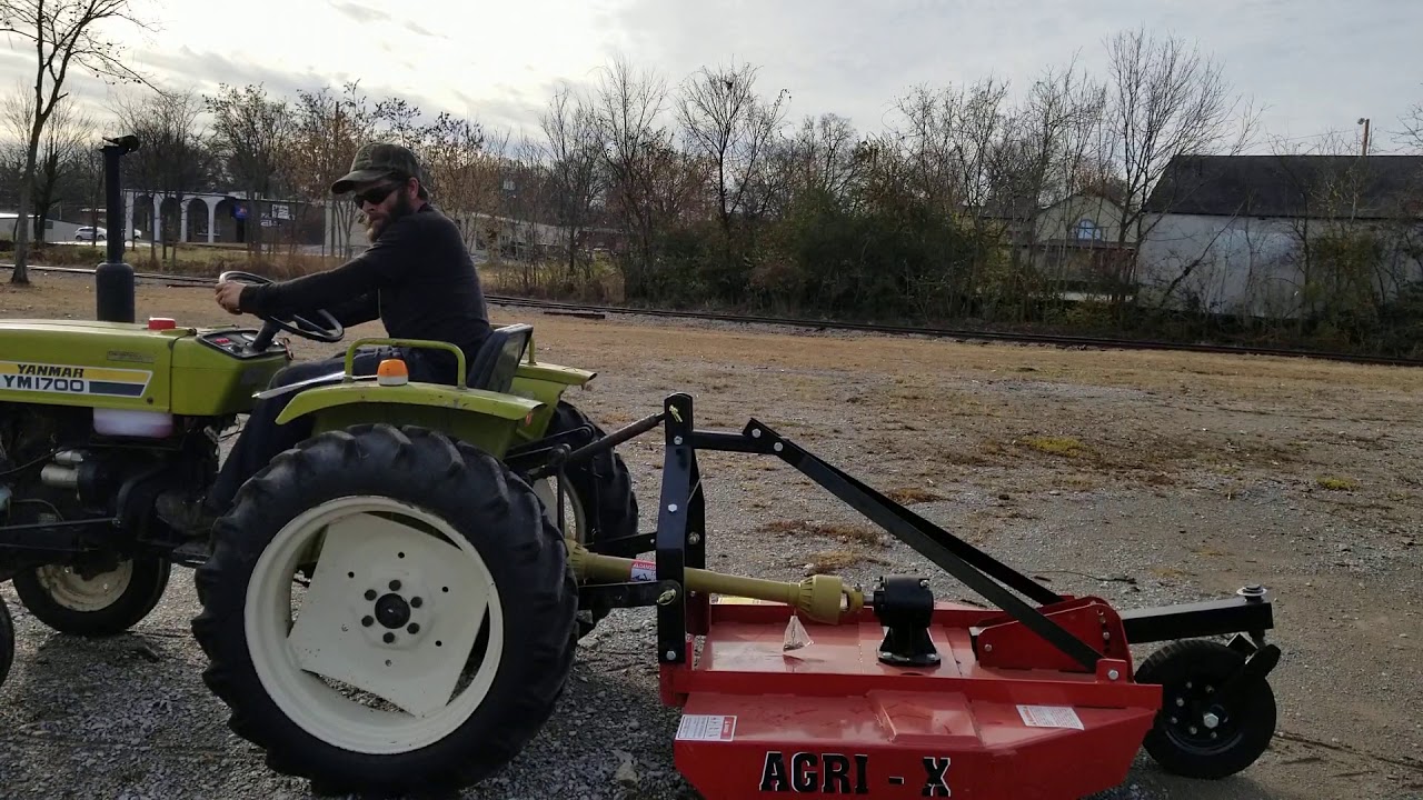 Yanmar Ym1700 Tractor And 4 Foot Rotary Cutter Youtube