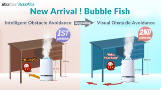 2nd Generation Air Disinfection Robot  Bubble Fish Visual Obstacle Avoidance Demonstration