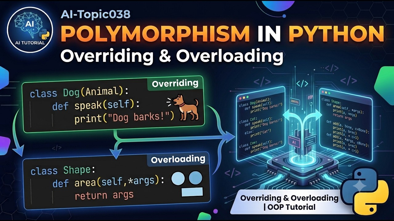 AI-Topic038 | Polymorphism in Python – Overriding & Overloading | OOP ...
