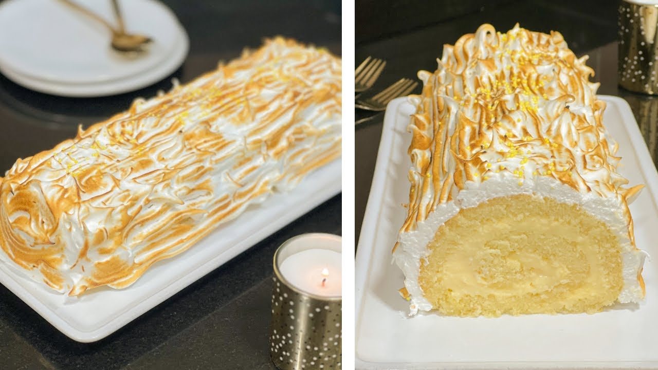 محبي طارط الحامض 🍋 جبت ليكوم وصفة خطيرة لرولي الحامض كريمة اكثر من رائعة Bûche citron meringuée