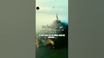فيهن خيرات حسان |سورة الرحمن 🤎 surah rahman/#islam  #surahrahman #سورة #قران_كريم #قرآن